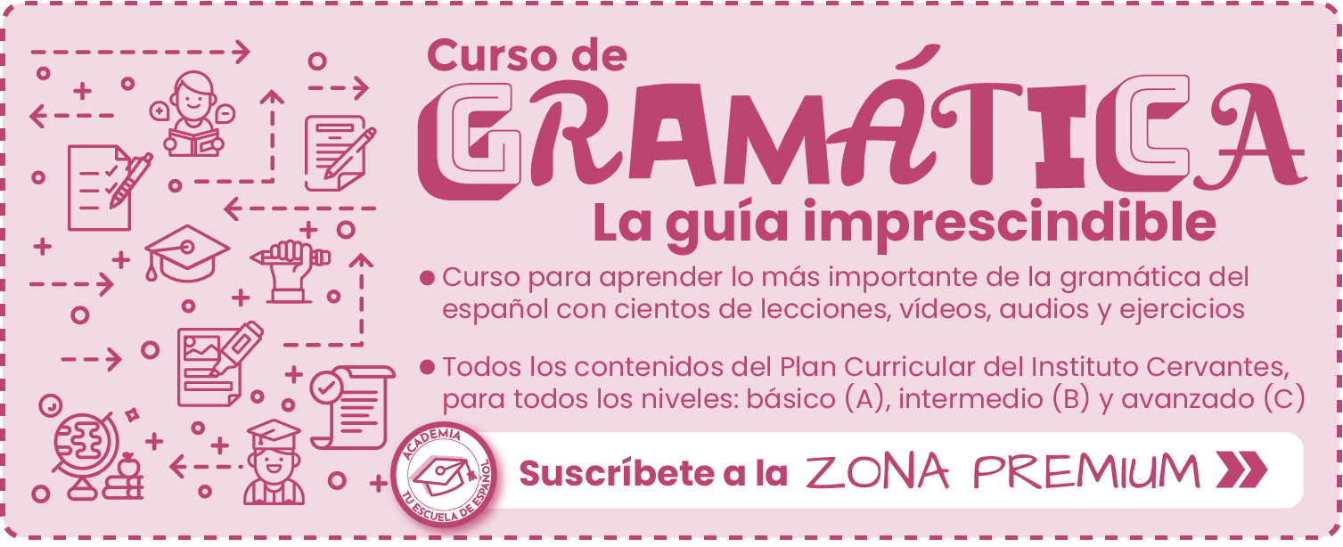 Banner Curso de Gramática de la Zona Premium de Tu escuela de español