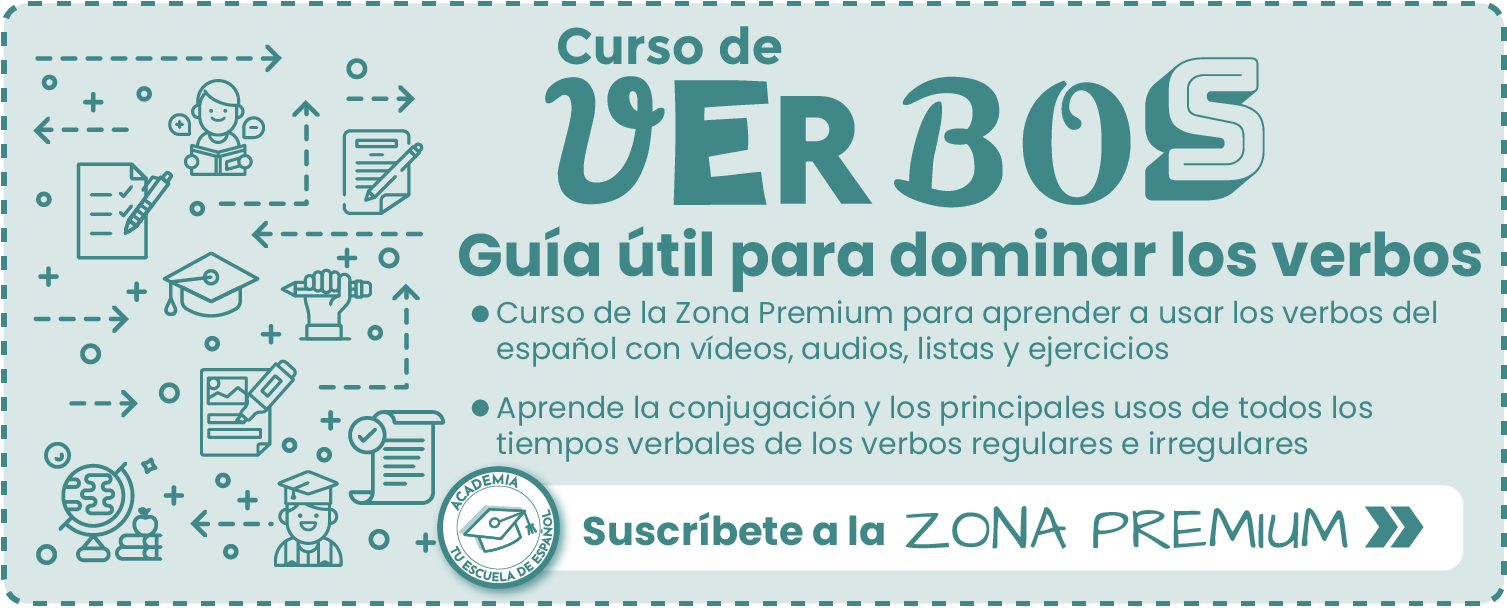 Banner Curso de Verbos de la Zona Premium de Tu escuela de español