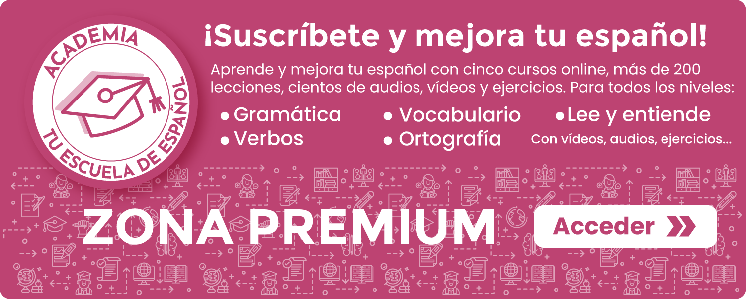 Banner Curso de Gramática de la Zona Premium de Tu escuela de español