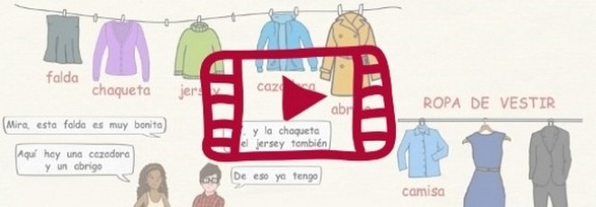 Vídeo con el vocabulario de la ropa en español
