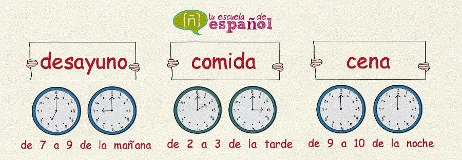 Horarios de las comidas en España