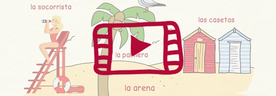 Vídeo con el vocabulario de las vacaciones en la playa