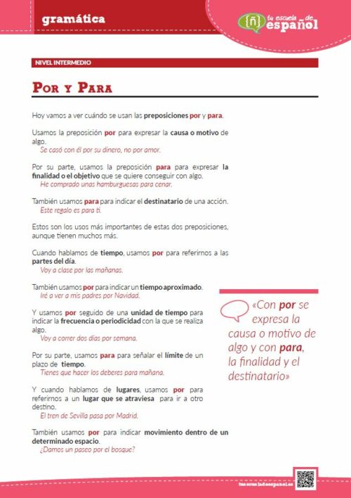 'Por y para'