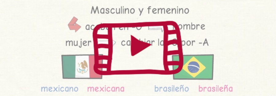 Vídeo que explica cómo se forman en español los adjetivos de las nacionalidades