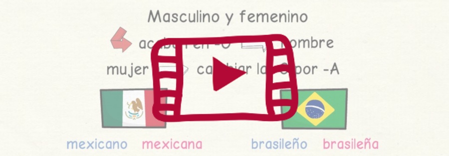Vídeo que explica cómo se forman en español los adjetivos de las nacionalidades