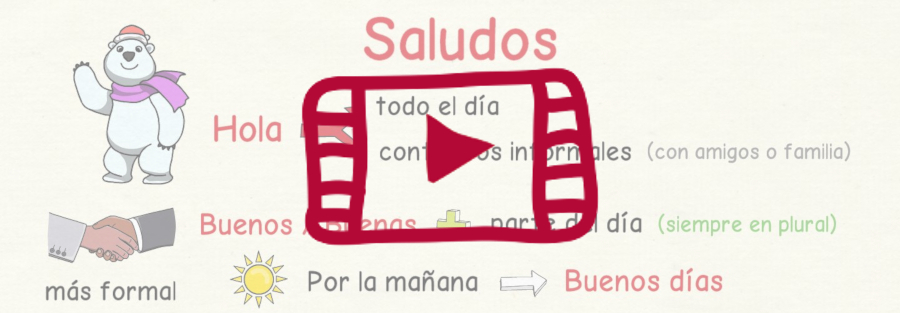 Vídeo con los saludos y despedidas en español