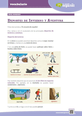 'Deportes de invierno y aventura'