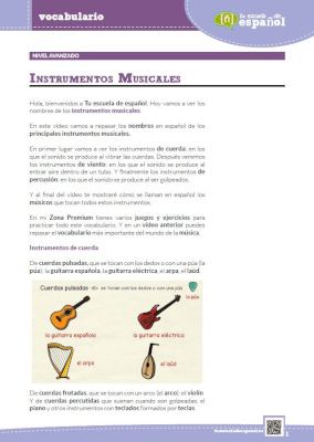 'Instrumentos musicales'