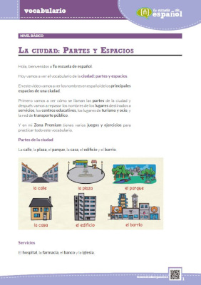 'Ciudad: partes y espacios'