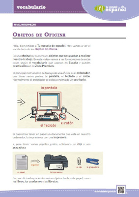 'Objetos de oficina'