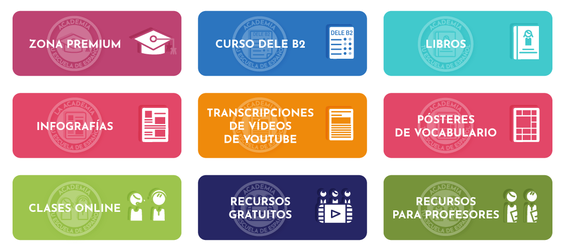 Contenidos de la academia online de Tu escuela de español
