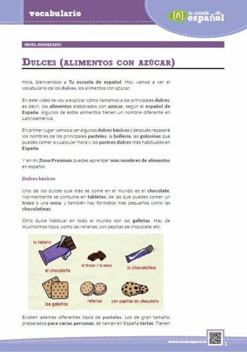 'Alimentos: Dulces'